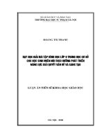Luận văn dạy học giải bài tập hình học lớp 8 trung học cơ sở cho học sinh miền núi theo hướng phát triển năng lực giải quyết vấn Đề và sáng tạo