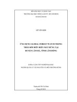 Khóa luận tốt nghiệp Quản lý tài nguyên và môi trường: Ứng dụng Global Forest Watch trong theo dõi diễn biến mất rừng tại huyện Lâm Hà, tỉnh Lâm Đồng