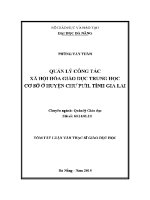 Tóm tắt luận văn thạc sĩ giáo dục học quản lý công tác xã hội hóa giáo dục trung học cơ sở Ở huyện chư pưh tỉnh gia lai