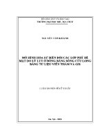Luận văn mô hình hóa sự biến Đổi lớp phủ bề mặt do lũ lụt Ở Đồng bằng sông cửu long bằng tư liệu viễn thám và gis