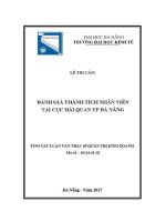 Đánh giá thành tích nhân viên tại cục hải quan tp Đà nẵng