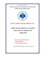 Đồ án sấy nông sản khoai tây việt nam