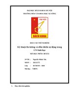Báo cáo thí nghiệm kỹ thuật Đo lường và Điều khiển tự Động trong cn sinh học
