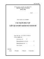 Sáng kiến kinh nghiệm các dạng bài tập liên quan Đến khảo sát hàm số
