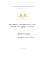 Báo cáo thực tập nghiệp vụ quản trị iii công ty tnhh Đầu tư và thương mại bảo ngọc