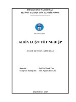 Hoàn thiện tổ chức kế toán doanh thu chi phí và xác Định kết quả kinh doanh tại công ty cổ phần giám Định và logistic viettec