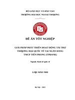 Giải pháp phát triển hoạt Động tài trợ thương mại quốc tế ngân hàng  tmcp tiên phong