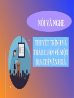 Thuyết trình và thảo luận về một Địa chỉ văn hoá