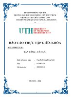 Báo cáo thực tập giữa khóa Đơn vị thực tập  tân cảng   cát lái