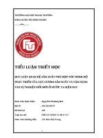 Quy luật quan hệ sản xuất phù hợp với trình Độ phát triển của lực lượng sản xuất và vận dụng vào sự nghiệp Đổi mới Ở nước ta hiện nay