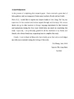 Luận văn how to improve listening skills part 2 in the toeic test