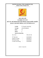 Bài tập lớn cơ Điện tử Ô tô Đề tài mô hình hóa mô phỏng mạch Điều khiển quạt làm mát Động cơ Ô tô bằng ecu