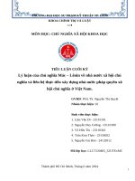 Lý luận của chủ nghĩa mác – lênin về nhà nước xã hội chủ nghĩa và liên hệ thực tiễn xây dựng nhà nước pháp quyền xã hội chủ nghĩa Ở việt nam