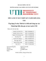 Tiểu luận tư duy thiết kế và Đổi mới sáng tạo Ứng dụng tư duy thiết kế và Đổi mới sáng tạo vào thành lập diễn Đàn gia sư trực tuyến uth