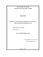 Luận văn nghiên cứu tính dễ tổn thương do lũ lụt hạ lưu sông thạch hãn tỉnh quảng trị