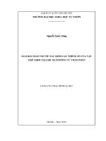 Luận văn giải bài toán ngược xác Định các thông số của vật thể theo tài liệu dị thường từ toàn phần