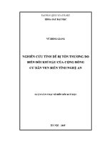 Luận văn nghiên cứu tính dễ bị tổn thương do biến Đổi khí hậu của cộng Đồng cư dân ven biển tỉnh nghệ an
