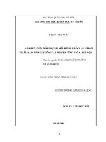 Luận văn nghiên cứu xây dựng mô hình quản lý chất thải rắn nông thôn tại huyện Ứng hòa hà nội