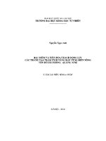 Luận văn nghiên cứu tài nguyên Địa mạo cho liên kết phát triển du lịch giữa Đà lạt và nha trang