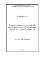 Luận văn Ảnh hưởng của phonon giam cầm lên hiệu Ứng hall trong siêu mạng pha tạp cơ chế tán xạ Điện tử phonon Âm