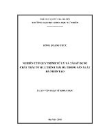 Luận văn nghiên cứu quy trình xử lý và tái sử dụng chất thải từ quá trình mài Đá trong sản xuất Đá nhân tạo