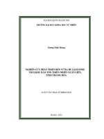 Luận văn nghiên cứu phát triển bền vững du lịch sinh thái khu bảo tồn thiên nhiên xuân liên tỉnh thanh hóa