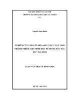 Luận văn nghiên cứu chuyển hóa dầu thực vật thải thành nhiên liệu sinh học sử dụng xúc tác fcc tái sinh