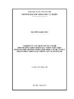Luận văn nghiên cứu xác Định những vấn Đề môi trường chính trong quy trình thực hiện Đánh giá môi trường chiến lược (Đmc) các dự Án quy hoạch phát triển giao thông vận tải Đường bộ