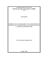 Luận văn nghiên cứu các xanthanolid và các thành phần hóa học khác của cây ké Đầu ngựa xanthium strumarium l asteraceae mọc Ở hà nội