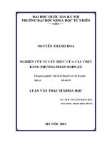 Luận văn nghiên cứu vi cấu trúc của các Ôxit bằng phương pháp simplex
