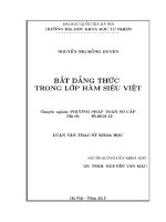 Luận văn bất Đẳng thức trong lớp hàm siêu việt