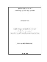 Luận văn nghiên cứu quá trình biến Đổi ngắn hạn của sét núi nưa thanh hóa nhằm Đánh giá khả năng cô lập chất thải phóng xạ