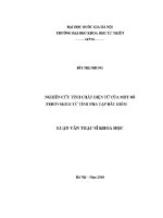 Luận văn nghiên cứu tính chất Điện tử của một số perovskite từ tính pha tạp Đất hiếm