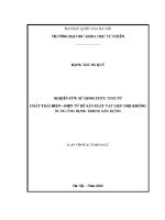 Luận văn nghiên cứu sử dụng thủy tinh từ chất thải Điện Điện tử Để sản xuất vật liệu nhẹ không nung Ứng dụng trong xây dựng