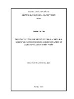 Luận văn nghiên cứu tổng hợp một số tetra o cetylglycopyranosyl thiosemicarbazon của một số aldehyd và keton thiên nhiên