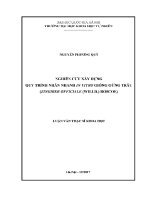 Luận văn nghiên cứu xây dựng quy trình nhân nhanh in vitro giống gừng trâu zingiber officinale willd roscoe
