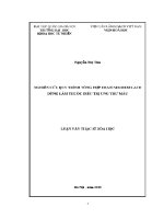 Luận văn nghiên cứu quy trình tổng hợp imatinib mesylate dùng làm thuốc Điều trị ung thư máu