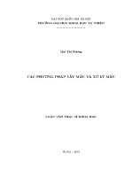 Luận văn các phương pháp lấy mẫu và xử lý mẫu