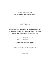 Luận văn Ảnh hưởng của sóng Điện từ lên hệ số hall và từ trở hall trong dây lượng tử hình chữ nhật với cơ chế tán xạ Điện tử phonon Âm