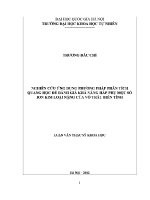 Luận văn nghiên cứu Ứng dụng phương pháp phân tích quang học Để Đánh giá khả năng hấp phụ một số ion kim loại nặng của vỏ trấu biến tính