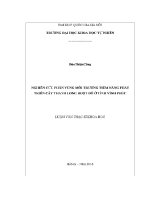 Luận văn nghiên cứu phân vùng môi trường tiềm năng phát triển cây thanh long ruột Đỏ Ở tỉnh vĩnh phúc