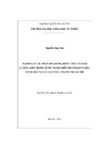 Luận văn nghiên cứu sự phân bố không Đồng nhất về hàm lượng asen trong nước ngầm trên một phạm vi hẹp minh họa tại xã vạn phúc thanh trì hà nội