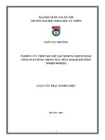 Luận văn nghiên cứu thiết kế chế tạo modun khuếch Đại công suất dùng trong máy phát rada dải sóng dm 820 900mhz