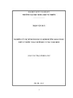 Luận văn nghiên cứu sự hình thành và Định hướng khai thác hợp lý nước nhạt dưới Đất vùng nam Định