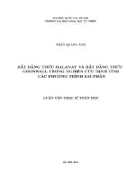 Luận văn bất Đẳng thức halanay và bất Đẳng thức gronwall trong nghiên cứu Định tính các phương trình sai phân