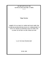 Luận văn nghiên cứu xác Định các thông số cơ bản trên Ảnh vệ tinh quang học Để nhận dạng các nhóm Đá phục vụ công tác thành lập sơ Đồ Địa chất cấu trúc Ảnh tại khu vực huyện cao lộc tỉnh lạng sơn