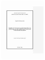 Luận văn nghiên cứu Ứng dụng gis hỗ trợ công tác chuẩn hóa dữ liệu không gian về Đất Đai Ở thành phố hải phòng