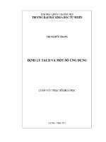 Luận văn nghiên cứu nhiệt Độ nóng chảy của hợp kim Đôi bằng phương pháp thống kê mômen