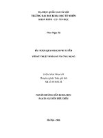 Luận văn bài toán quy hoạch phi tuyến với kỹ thuật phân rã và Ứng dụng