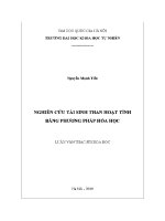 Luận văn nghiên cứu tái sinh than hoạt tính bằng phương pháp hóa học